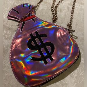 Holographic Pink Chain Bag